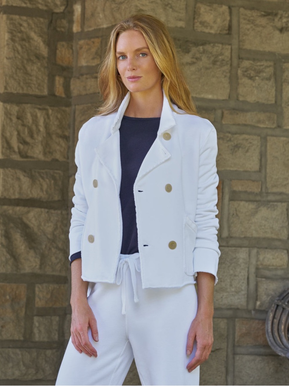 Frank & Eileen White Cropped Belfast Coat